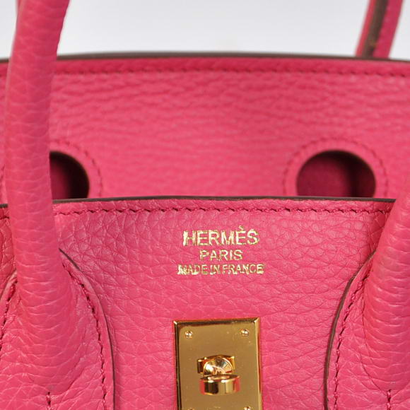 Super A Replica Hermes Birkin 25CM Tote Bags Togo Leather Peach Godlen 60799 - Click Image to Close